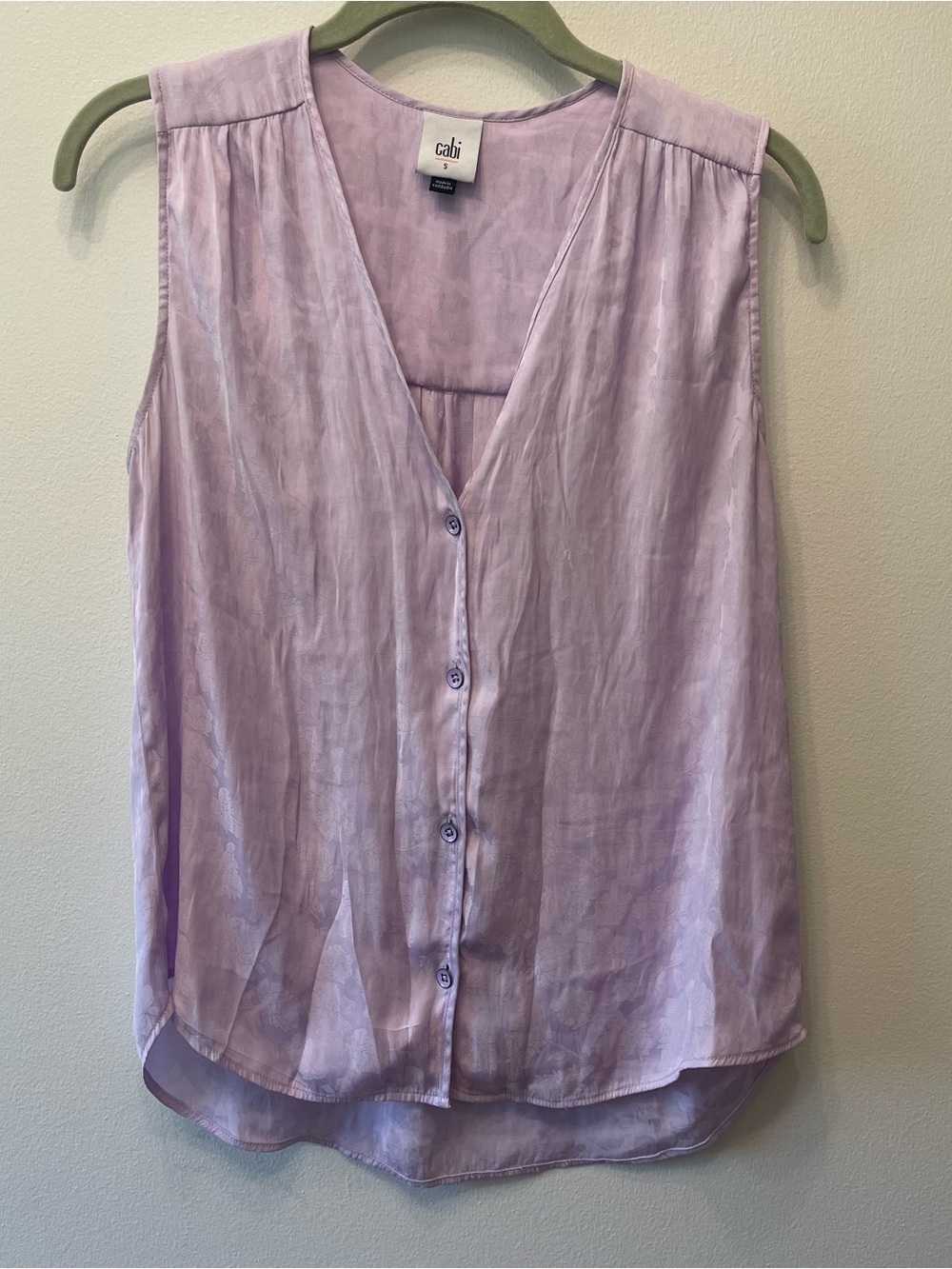 Cabi lavender floral tank S monochrome